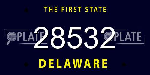 28532 Delaware License Plate