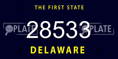 28533 Delaware License Plate