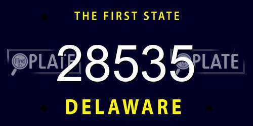 28535 Delaware License Plate