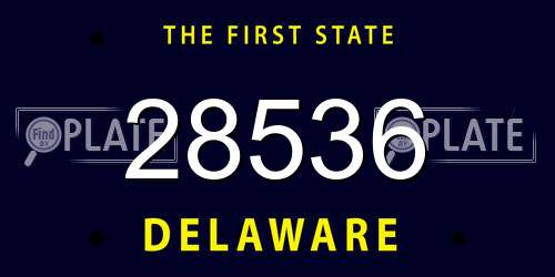 28536 Delaware License Plate