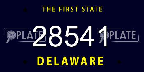 28541 Delaware License Plate