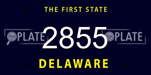 2855 Delaware License Plate