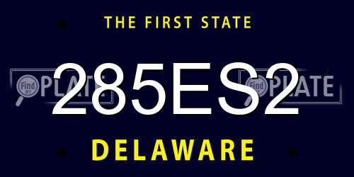 285ES2 Delaware License Plate