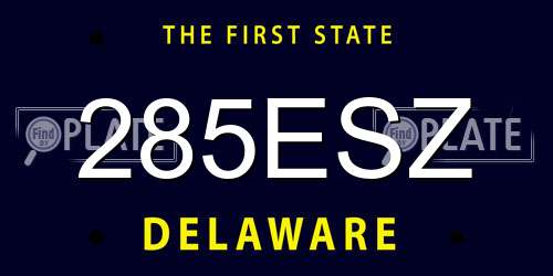 285ESZ Delaware License Plate