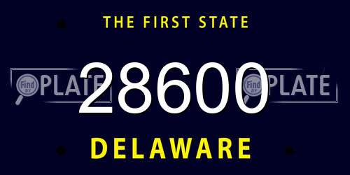 28600 Delaware License Plate