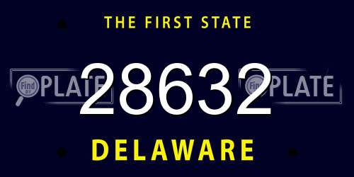 28632 Delaware License Plate