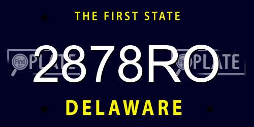 2878RO Delaware License Plate