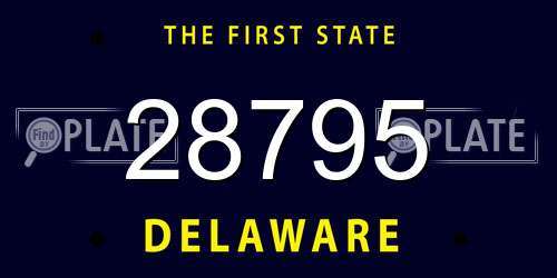 28795 Delaware License Plate