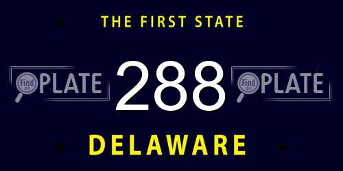 288 Delaware License Plate