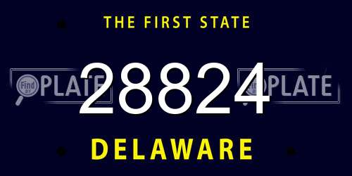 28824 Delaware License Plate