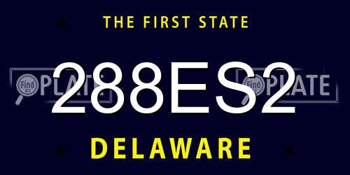 288ES2 Delaware License Plate