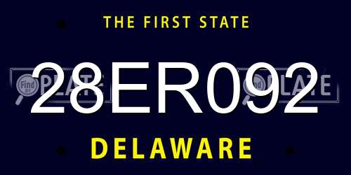 28ER092 Delaware License Plate