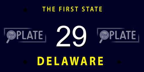 29 Delaware License Plate