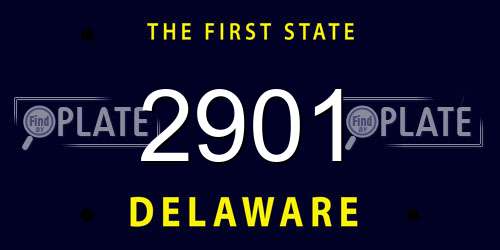 2901 Delaware License Plate