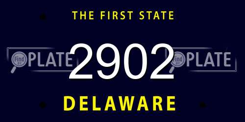 2902 Delaware License Plate
