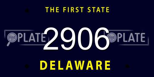 2906 Delaware License Plate