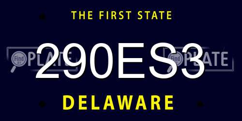 290ES3 Delaware License Plate
