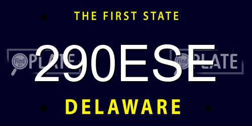 290ESE Delaware License Plate