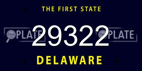 29322 Delaware License Plate