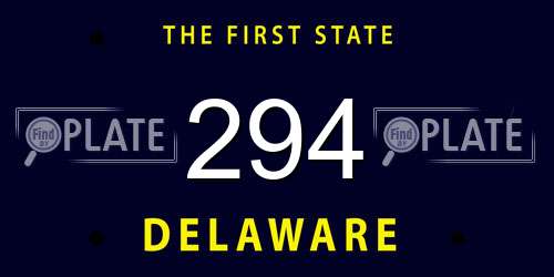 294 Delaware License Plate