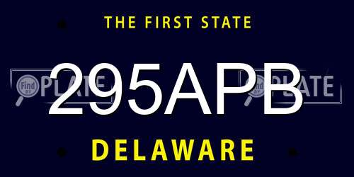 295APB Delaware License Plate