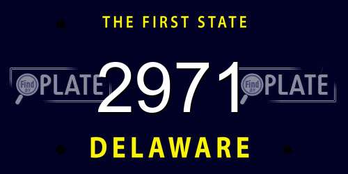 2971 Delaware License Plate