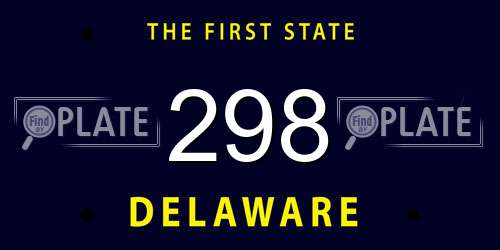 298 Delaware License Plate