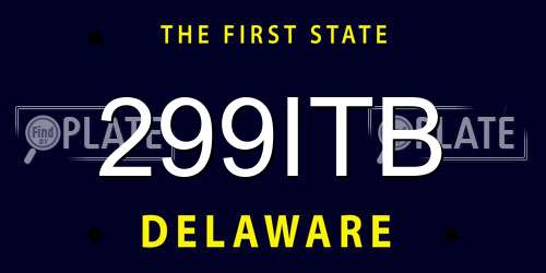 299ITB Delaware License Plate