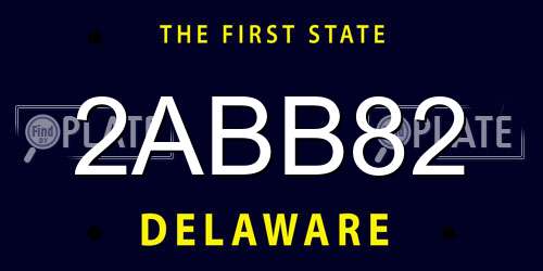 2ABB82 Delaware License Plate