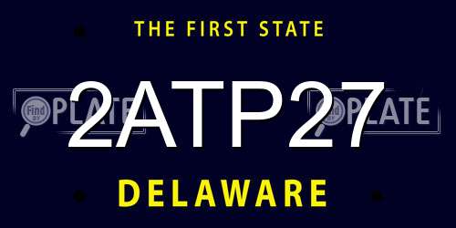 2ATP27 Delaware License Plate