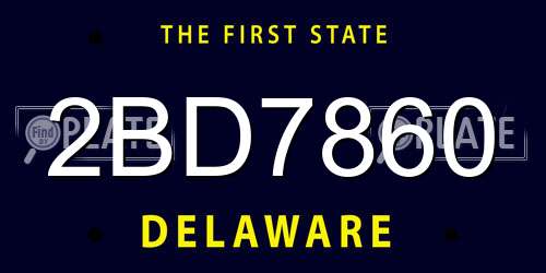 2BD7860 Delaware License Plate
