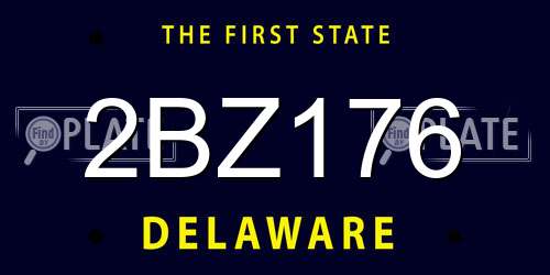 2BZ176 Delaware License Plate