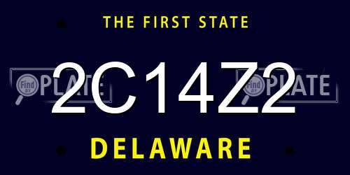 2C14Z2 Delaware License Plate