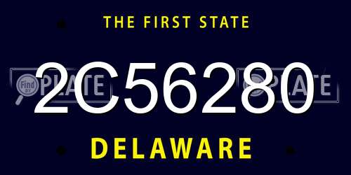 2C56280 Delaware License Plate