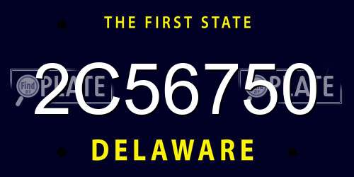 2C56750 Delaware License Plate
