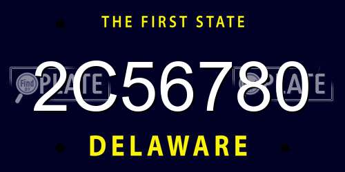2C56780 Delaware License Plate