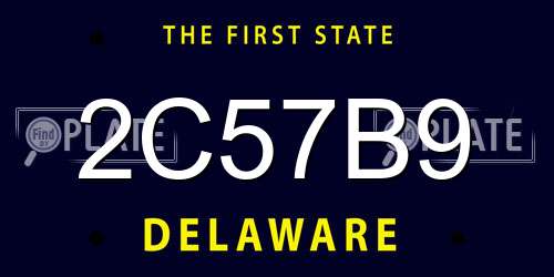 2C57B9 Delaware License Plate