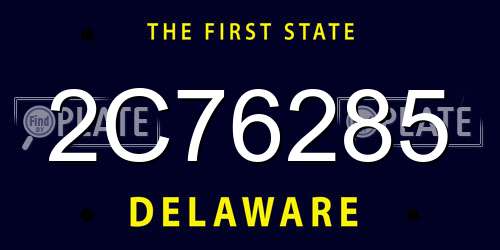 2C76285 Delaware License Plate