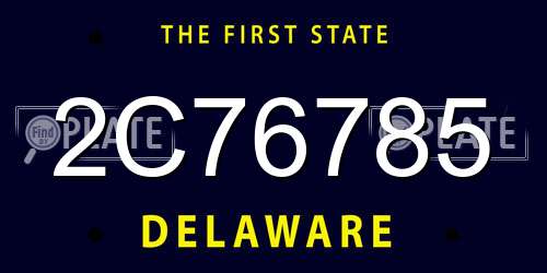 2C76785 Delaware License Plate