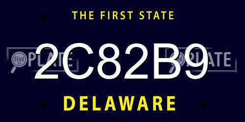 2C82B9 Delaware License Plate