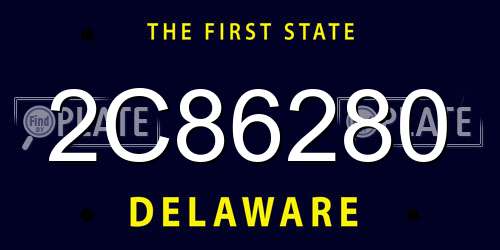 2C86280 Delaware License Plate