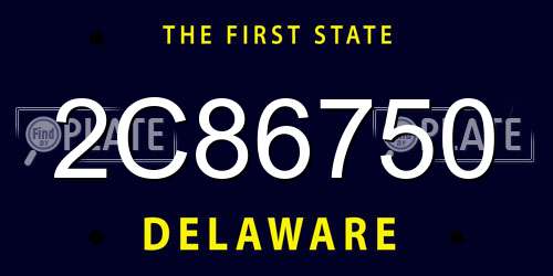 2C86750 Delaware License Plate