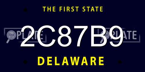 2C87B9 Delaware License Plate