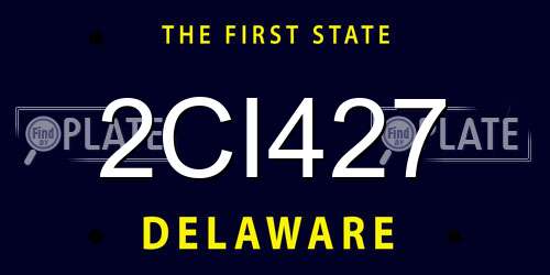 2CI427 Delaware License Plate