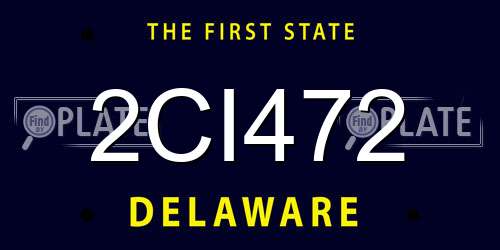2CI472 Delaware License Plate