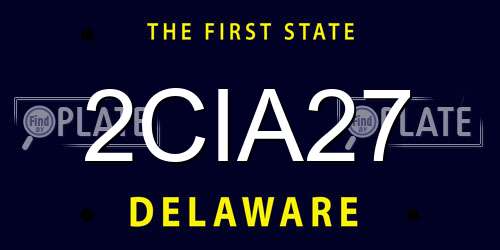 2CIA27 Delaware License Plate