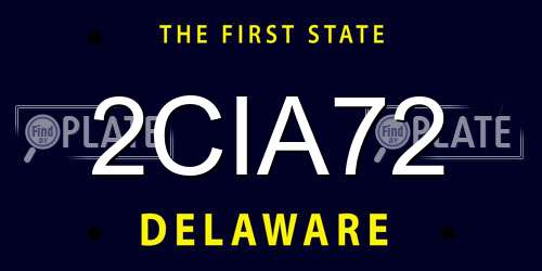 2CIA72 Delaware License Plate