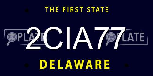 2CIA77 Delaware License Plate