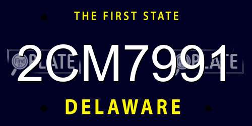 2CM7991 Delaware License Plate