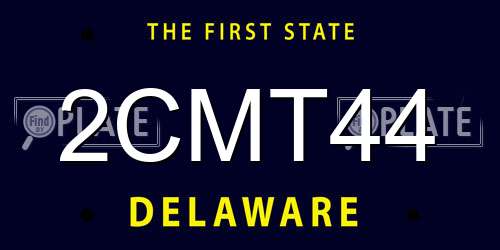 2CMT44 Delaware License Plate
